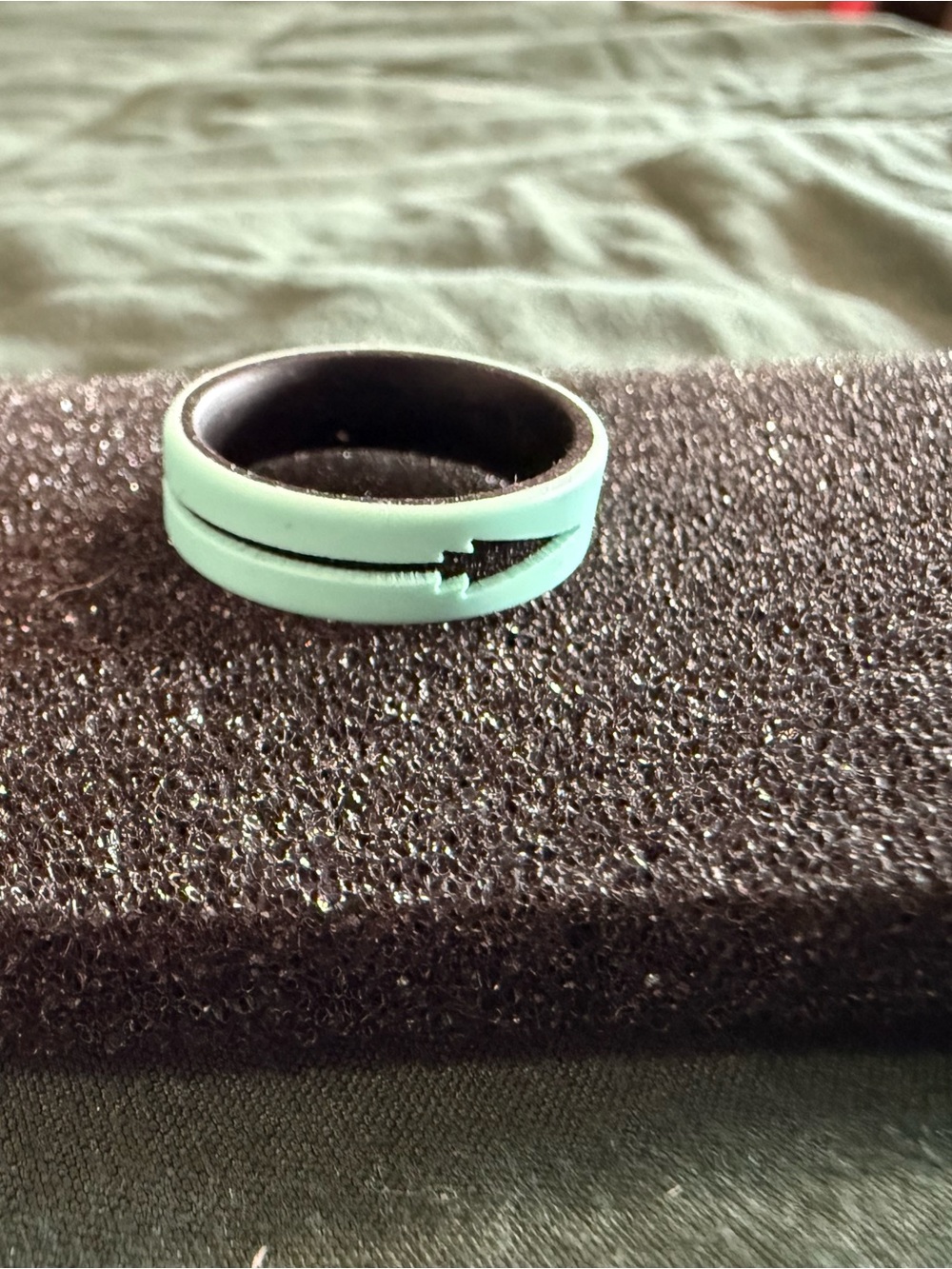 Mint Green Silicone Split-Band Ring for Women